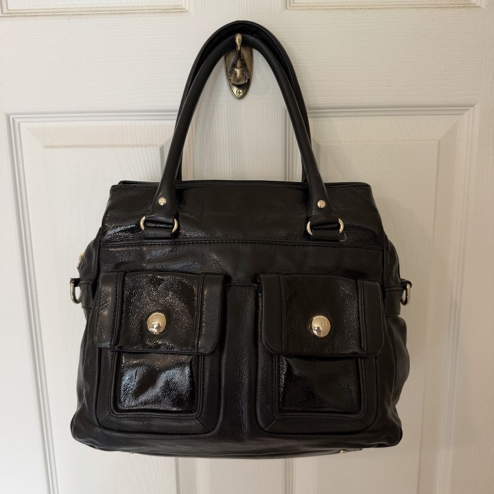 Kate Spade Roland Park Cecillia Black Leather Shoulder Bag VTG Y2K Slouchy Chic
